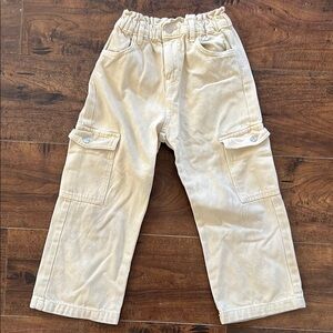 Zara Kids Cream Cargo Pants
